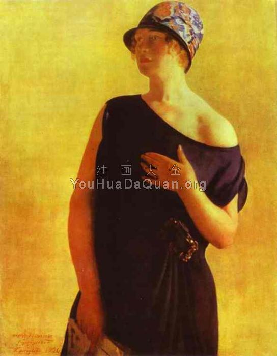 Portrait of Irina Kustodiyeva - 鲍里斯·克斯托依列夫